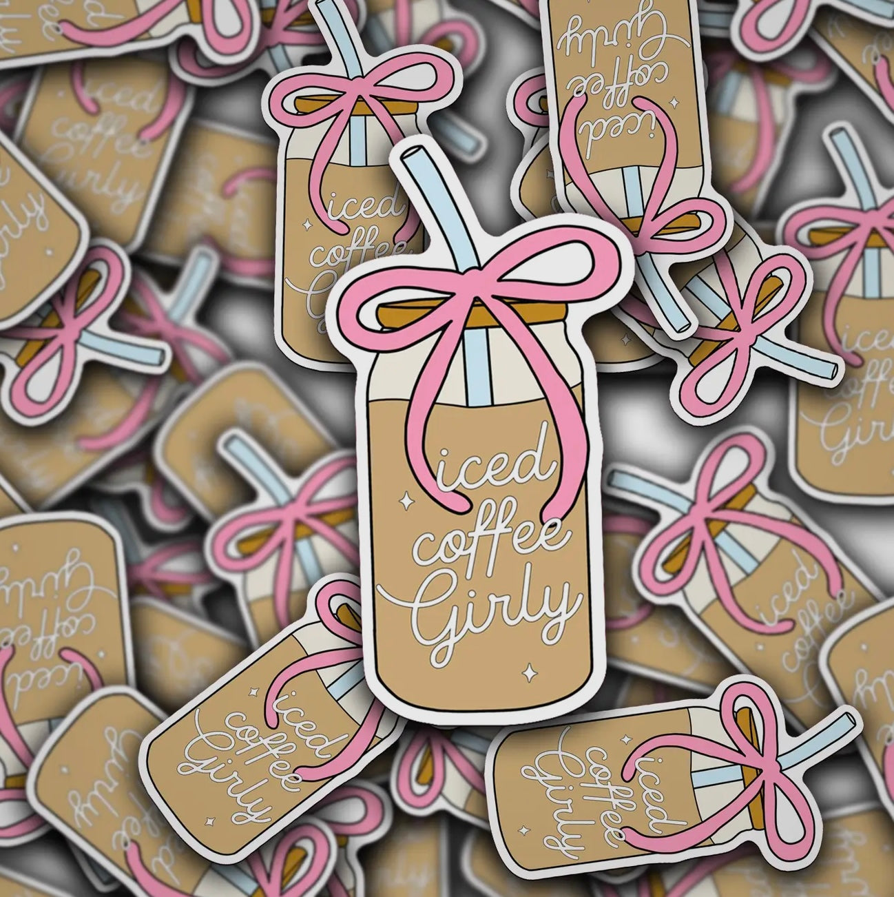 Iced Coffee Girly Sticker