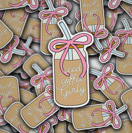 Iced Coffee Girly Sticker